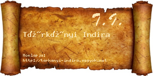 Tárkányi Indira névjegykártya